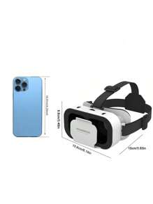 Zestaw słuchawkowy VR do telefonu komórkowego - zestaw słuchawkowy 3D do okularów Zestaw słuchawkowy do wirtualnej rzeczywistości kompatybilny z iPhonem Android - kompatybilny ze smartfonem 4,7-6,5 cala - idealny do filmów, gier mobilnych, lekki, regulowany, miękki i wygodny