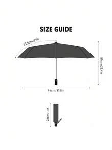 GARFIELD | SHEIN 1 chiếc ô gấp ba tự động đóng mở họa tiết hoạt hình dễ thương, có chức năng chống nắng, thích hợp cho đi học, đi làm, đi chơi và sử dụng hàng ngày, được thiết kế cho sinh viên đại học, học sinh trung học, người dùng nam và nữ, mèo - màu đen - Xem 9