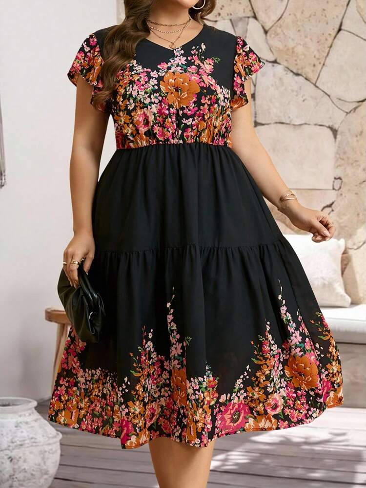Plus Size Elegant Floral Print Dress, Summer Women Dresses Elegant Gown Women Dresses Birthday Women Plus Black Dress Women Summer Clothing, For Holiday/Vacation Women Plus Clothing Business Casual Woman S Summer Clothes,Office Outfits For Women,Work Dresses For Women, Business Casual Woman,Tea Party Dress,Graduation Dress,Teacher Outfits For Women Plus Size Floral Dress Women Plus Size Floral Dress,Eacher Outfits For Women,Elegant Dresses For Women,Fall Women Clothes,Dresses For Women Party
