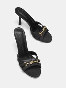 CUCCOO BIZCHIC Ladies' High Heeled Sandals For Summer Graduation Heels Prom Heels Vacation Shoes Summer Elegant Basics Business Casual Business Chic Spring Shoes Spring Break Easter For Christmas - Black - View 7