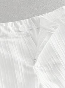 HIMLAND Pantalones cortos casuales de hombre con tejido de unicolor y dobladillo enrollado, adecuados para uso diario. Pantalones cortos blancos de hombre, pantalones cortos de golf de hombre, pantalones cortos de verano de hombre, pantalones cortos blancos, bermudas de hombre blancas, pantalones cortos de golf blancos