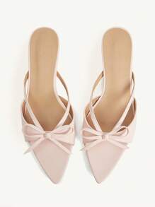 CUCCOO CHICEST Pre-Pointed Toe Stiletto Heel Versatile Women High Heels Sandals - Pink - View 9