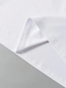 Claim Dot 男士休闲卡通猫咪印花落肩宽松白色T恤，夏季