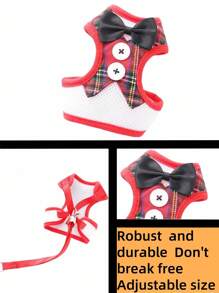 1pc Pet Chest Harness And Back Strap For Walking Medium And Small Dogs, Teddy Dog Chain, Dog Leash, Rope, Dog Supplies