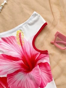 Soleia 2 件套女士度假装：红白条纹针织露肩上衣和超低腰修身短裤，适合派对、圣诞节、情人节、约会、海滩、游轮、狂欢节、复活节 - 紅色 - 查看 6