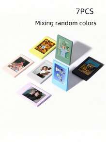 1 件适用于迷你经典垂直相框、简约 3 英寸迷你彩色创意相框支架、桌面装饰，用于存储和展示纪念照片、收藏卡和粉丝回忆 - 彩色 - 查看 18