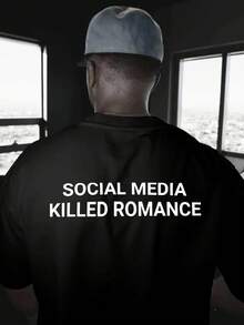 Manfinity Dauomo تي شيرت رجالي كاجوال بطبعة حرفية بياقة مستديرة بأكمام قصيرة، صيف