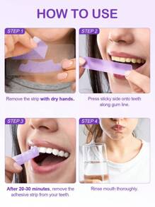 Slow Sunday Purple 牙齿美白贴，去除烟渍、咖啡渍、茶渍，保持口腔洁净亮白