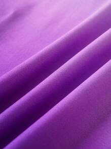 Blippi X SHEIN Bộ đồ mùa hè 2 món áo tay dài màu tím ombre phong cách hoạt hình cho bé gái và quần short in hình bướm trái tim dễ thương - Màu tím - Xem 4