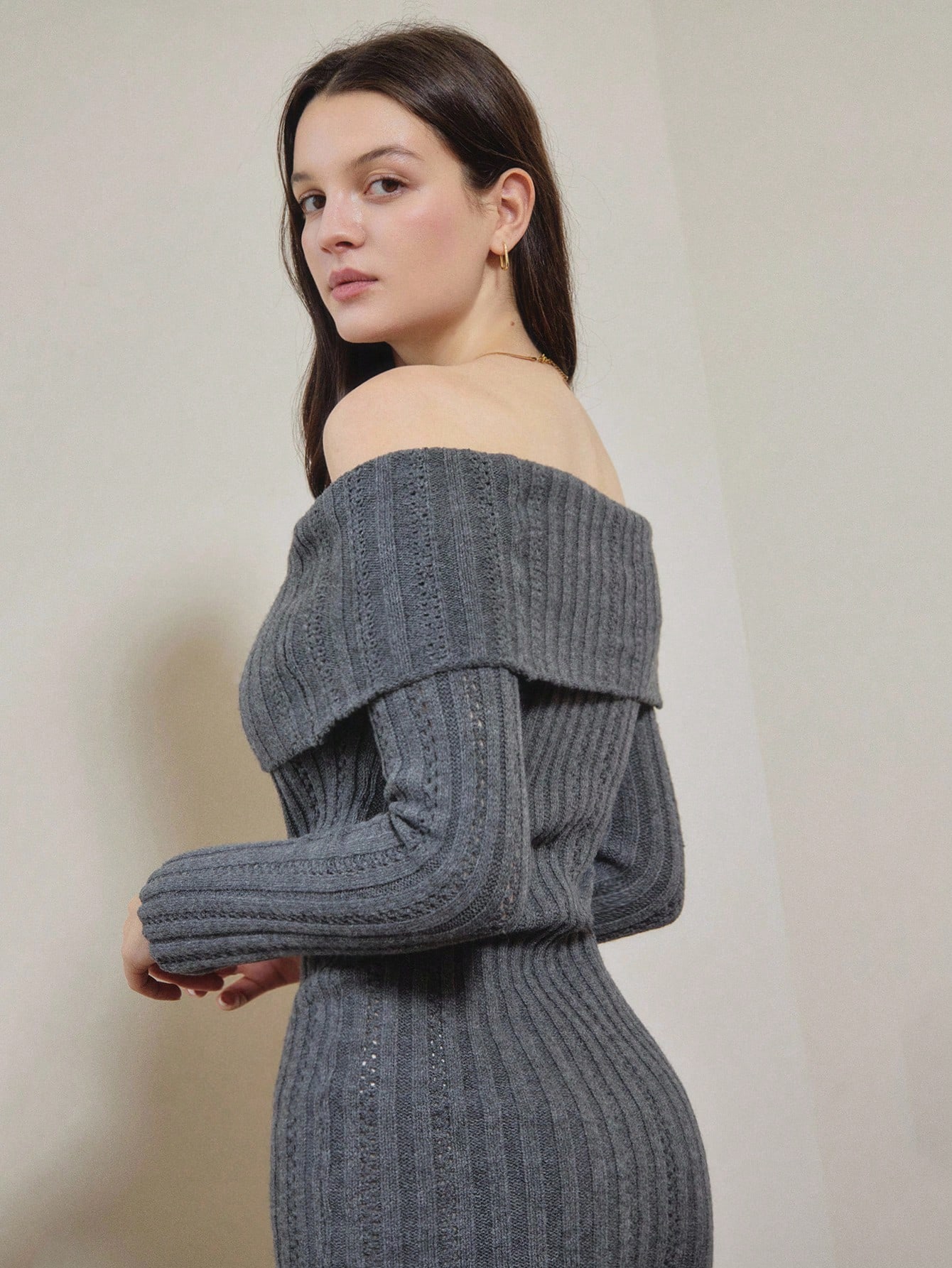 Seksowna dopasowana sukienka mini z odkrytymi ramionami, dopasowana dzianinowa, strój biurowy dla kobiet, sukienka na wesele, sukienka na wyjście, jesień i zima