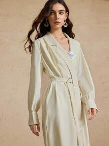 Briarwyn Robe à manches longues avec col asymétrique, vêtements d'automne, vêtements de rentrée scolaire, style "Old Money" pour femmes, tenues d'enseignante pour femmes, robes modestes pour femmes, tenue décontractée chic pour le travail