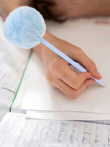 1 件/4 件，塑料毛球笔卡通可爱学生手账笔少女心学校婚礼礼物笔，适合，返校，学校用品，卡哇伊文具，学校颜色，文具，书写笔返校 - 彩色 - 查看 11