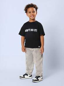 SUMWON 儿童宽松筒形牛仔裤 舒适棉质牛仔裤 休闲日常休闲装 松紧腰带 四季皆宜的下装 百搭街头风格 - 灰色 - 查看 8