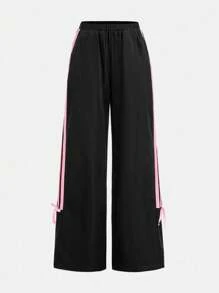 Girlism Teen Girls Streetwear T-Shirt And Sweatpants Co-Ord Set With Letter Print Style Y2k Outfits Y2k Tween Outfit Girl Outfit Set Butterfly Graphic Tee Outfit Black And Pink Outfit