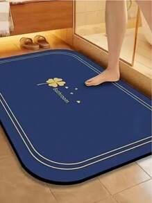 SHEIN 浴室马桶垫，柔软硅藻泥吸水垫，防滑速干脚垫，适用于淋浴房入口，家用厨房垫家居浴室装饰浴室地毯地毯户外地毯门垫夏季浴室配件