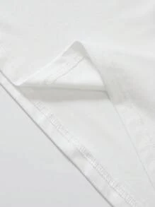 EMERY ROSE A Large-Sized Lady's Casual Round-Neck Puppy Graffiti Print Versatile Short-Sleeved T-Shirt - White - View 6