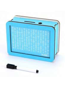 1个美元欧元标志存钱罐DIY粉色和蓝色木制存钱罐，带可擦拭保护膜，可重复使用和书写。适用于硬币和纸币、储蓄计划、男孩和女孩的礼物、返校万圣节装饰、学校用品 - 彩色 - 查看 10