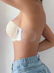 Lace Bra With Underwire & Removable Straps For Small Bust Women Lingerie - Apricot - View 4