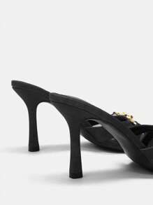 CUCCOO BIZCHIC Ladies' High Heeled Sandals For Summer Graduation Heels Prom Heels Vacation Shoes Summer Elegant Basics Business Casual Business Chic Spring Shoes Spring Break Easter For Christmas - Black - View 5