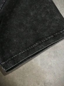 Manfinity EMRG Summer Men's Cotton Letter Print Drawstring Shorts And T-Shirt Set, Casual Street Style Outfit - Multicolor - View 4