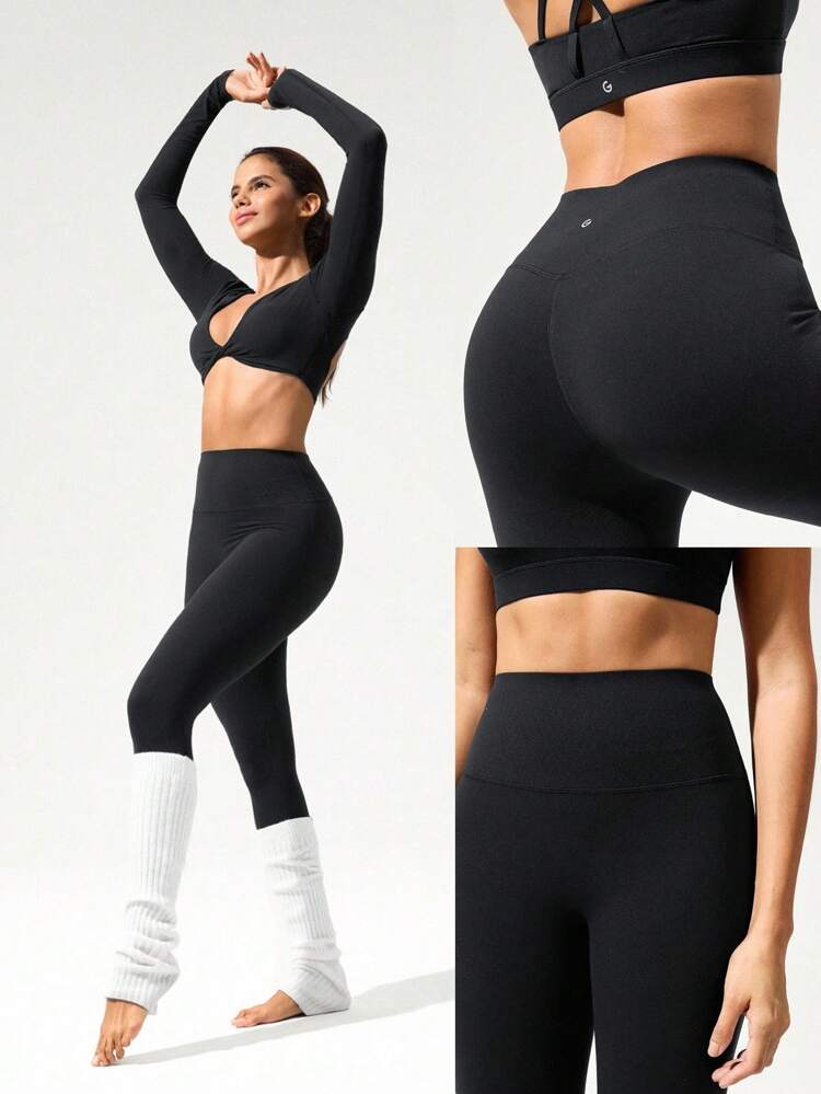 Leggings con control de abdomen, almohadillas extraíbles para glúteos y elevación, sin costura frontal, para yoga, pilates, barre y uso diario casual, 24 pulgadas FeatherFit™ BounceLift Shape It Up