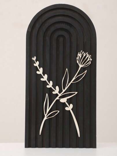 Goth 1 pièce Artisanat d'impression en bois bohème, ornement mural simple et mignon pour la maison et la chambre à coucher, décoration murale géométrique en bois européen incrusté. Accent de fond en bois massif artistique pour la maison, décoration d'intérieur