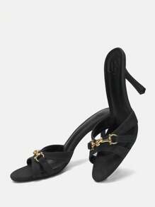 CUCCOO BIZCHIC Ladies' High Heeled Sandals For Summer Graduation Heels Prom Heels Vacation Shoes Summer Elegant Basics Business Casual Business Chic Spring Shoes Spring Break Easter For Christmas - Black - View 6