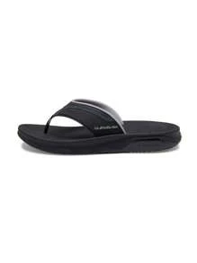Quiksilver Men's Casual Minimalist Flip Flops, Versatile Summer - Black - View 4