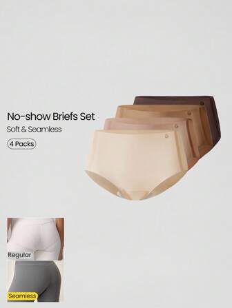  GLOWMODE 4팩 경량 통기성 흡한속건 중허리 풀커버리지 이음새 없는 런더웨어 데일리 웍아웃