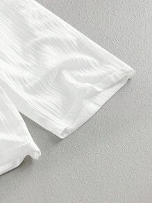 HIMLAND Pantalones cortos casuales de hombre con tejido de unicolor y dobladillo enrollado, adecuados para uso diario. Pantalones cortos blancos de hombre, pantalones cortos de golf de hombre, pantalones cortos de verano de hombre, pantalones cortos blancos, bermudas de hombre blancas, pantalones cortos de golf blancos