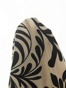 Vesra Printed Round Neck Short Sleeve Mini Summer Dress