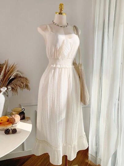 Comfortcana 大码夏季度假休闲居家领带连衣裙