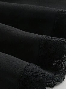 SHEIN MOD Plus SizeWomen Casual Long Sleeve Lace Patchwork Waist Dress,Autumn,Fall Women Clothes,Back To School Clothes,2 In 1,Teacher Outfits,Homecoming Dress,Country,Fall Dresses For Women,Y2k Clothes Women,Best Selling,Oversize