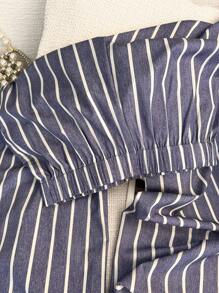 Resyla Women Casual Striped Drawstring Waist Straight Leg Pants, Suitable For Home, Outdoor, Vacation, Commute, Everyday Casual Wear Fall Cloth For Women - Multicolor - View 4