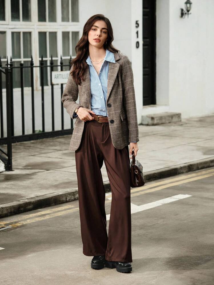 CUCCOO BIZCHIC נעלי נשים מינימליסטיות עקבים שמנמנים אלגנטי חום מלאכותי עור מלאכותי שטוח נעלי נעלי לואפס לקיץ עקבי סיום לימודים עקבי נשף נעלי נופש מכירת קיץ יסודות אלגנטיים עסקים מזדמנים עסקים שיק חג המולד סתיו שנה חדשה חופשה - חום קפה - ראה 2