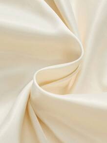 ROMWE EDITION 缎面性感露背 3D 花卉白色挂脖 A 字裙，修身优雅女式派对礼服，春季 - 白色 - 查看 4