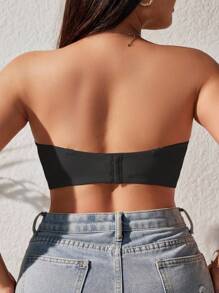 SHEIN 2 件套加大码抹胸文胸，防滑不显胸，可爱浪漫蕾丝抹胸，夏季 - 彩色 - 查看 3