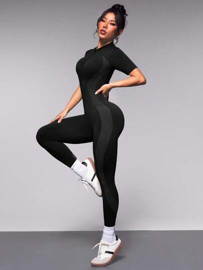 Gameset SHEIN Sport Solid Sports Jumpsuit