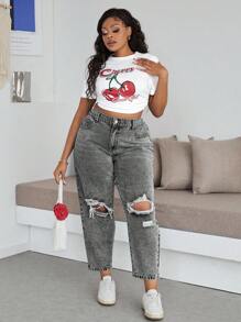 Slaydiva Quần Jeans Co Giãn Rộng Có Túi Cho Nữ Size Lớn - Xám - Xem 6