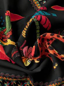 Flirla 2件套加大码女式数码动物印花吊带背心和短裤