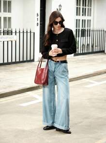 CUCCOO BIZCHIC Woman Shoes Minimalist Fashion PU Leather Black Versatile Flat Shoes Vacation Shoes Summer Elegant Basics Business Casual Business Chic Spring Shoes Spring Break Easter For Christmas - Black - View 7