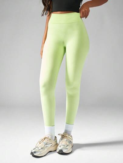 MISSGUIDED Seamless Athletic High Waisted Compression Full Length Leggings Tummy Control Yoga Running Exercise Sculpt Workout Gym Fitness Non See Through Comfort Stretch