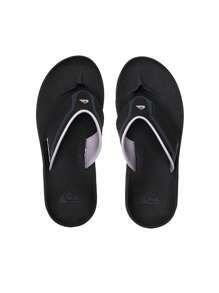Quiksilver Men's Casual Minimalist Flip Flops, Versatile Summer - Black - View 3