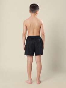 SUMWON Snake Print Swimming Trunks Boys Beach Pool Summer Board Shorts Water Sports Swim Bottoms Holiday Adjustable Waist For Casual And Vacation - Black - View 6