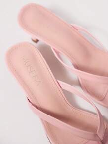 MUSERA Heeled Kitten Sandal Cute Fun Girly For Summer For - Pink - View 3