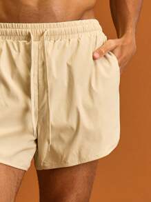 Musero 男士抽绳泳裤 春夏假日度假 - 杏色 - 查看 5