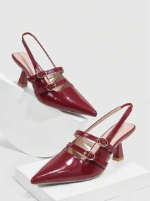 CUCCOO BIZCHIC High Heel Shoes, Graduation Heel, Prom Heels For Summer Sexy Party Baddie Chic Gorgeous Style BURGUNDY Heels Spring Shoes Spring Break Easter