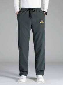 Manfinity Homme 男士字母印花口袋直筒休闲裤