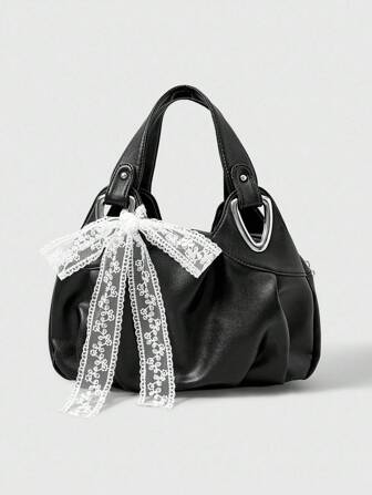 Grunge Punk Women's Minimalist Casual Soft Leather Tote Bag