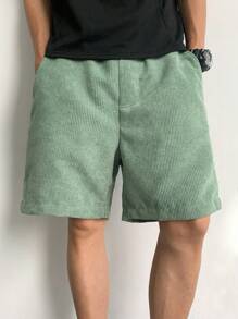 SHEIN Pantalones cortos casuales con textura de rayas para adolescentes, versátiles y cómodos, adecuados para ir al trabajo, la escuela, ocasiones casuales, vacaciones, deportes, primavera y verano